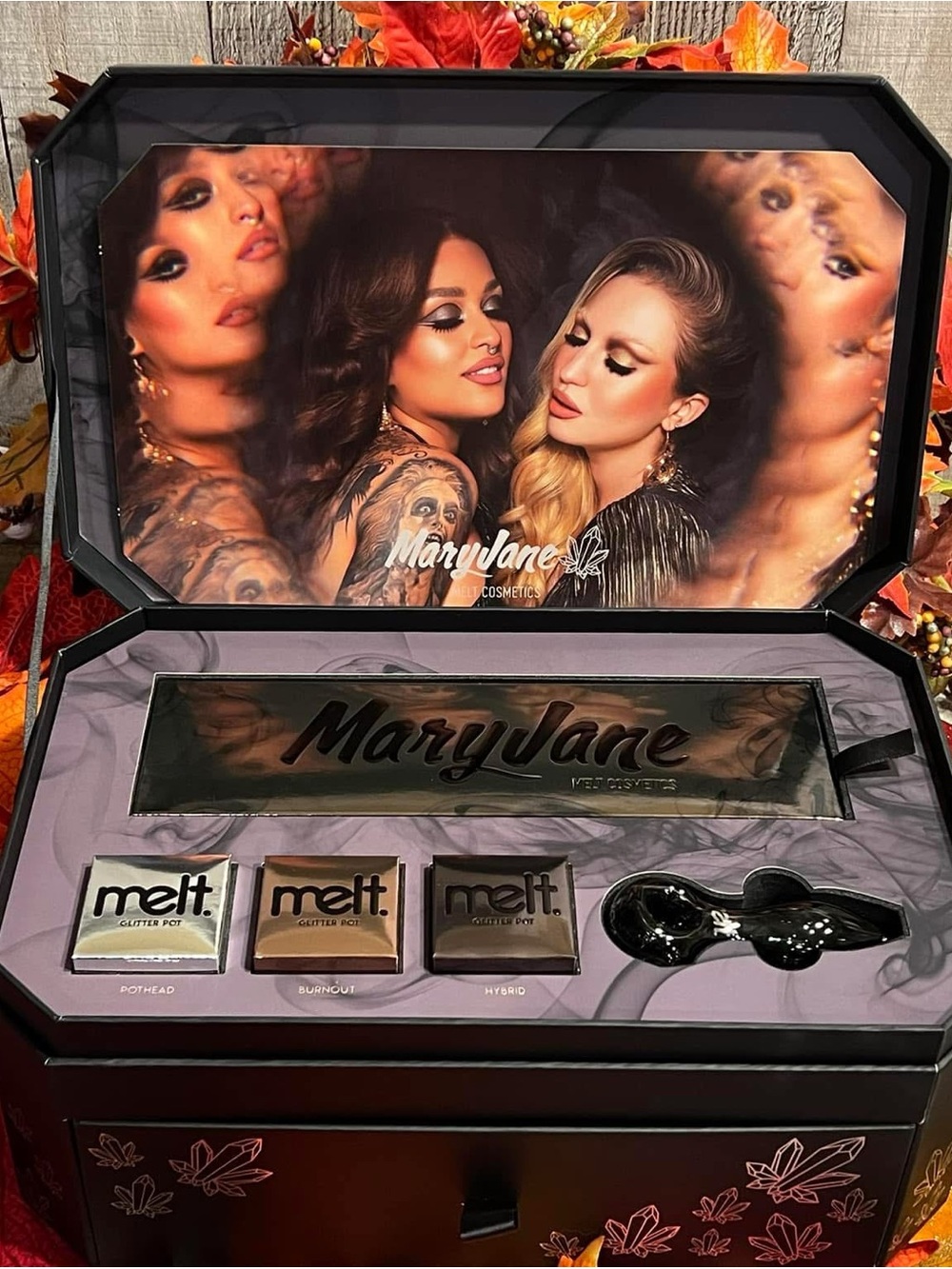 Mary Jane Glitter Eye Trio Palette — Gold, Bronze, Black